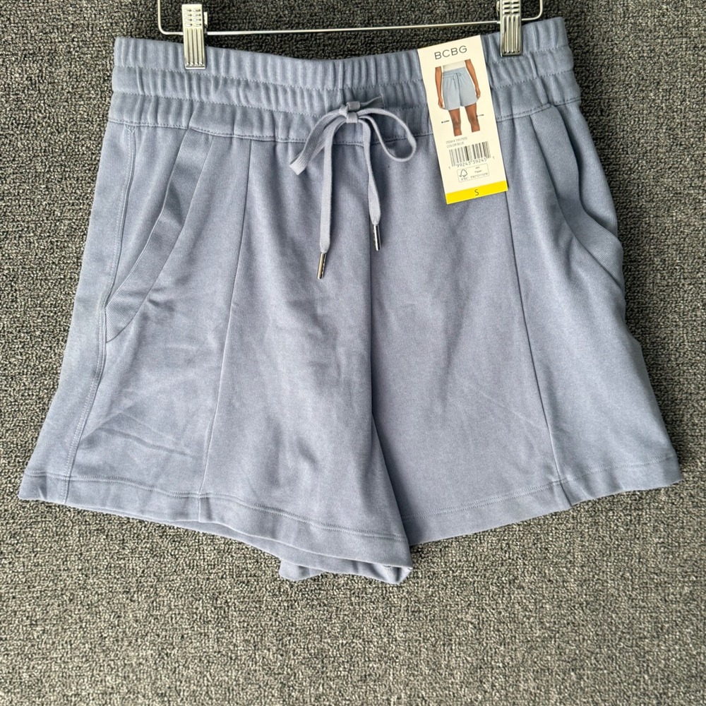 NWT BCBG Womens Small Shorts Drawstring High Rise Athleisure Comfy Sporty Preppy